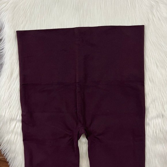Spanx Plus Size 1X Maroon Wine Look At Me Now Cropped‎ Leggings Pant - Picture 8 of 8